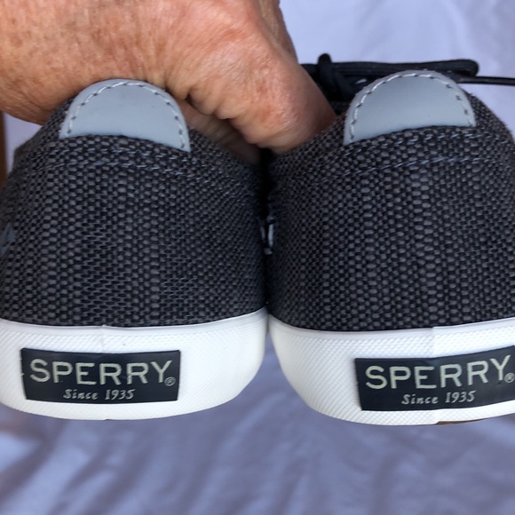 SPERRY TOPSIDER YOUTH BODIE SHOES SIZE 6M FABRIC UPPER MEMORY FOAM GRAY … - Picture 3 of 8